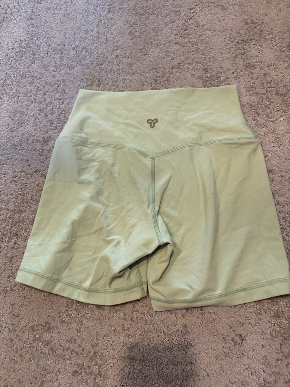 Aritzia TNA golden green bike shorts size 8